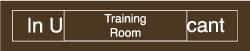 NMC - Training Room in Use/Vacant, 10" Wide x 2" High, Plastic Sign - English, White on Black, Wall Mount - USA Tool & Supply