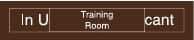 NMC - Training Room in Use/Vacant, 10" Wide x 2" High, Plastic Sign - English, White on Blue, Wall Mount - USA Tool & Supply