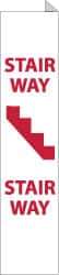 NMC - "Stairway", 18" Long x 4" Wide, Rigid Plastic Safety Sign - Rectangle, 0.05" Thick, Use for Accident Prevention - USA Tool & Supply