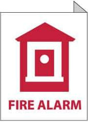 NMC - Fire Alarm, Plastic Fire Sign - 9" Wide x 12" High, Glow-in-the-Dark - USA Tool & Supply