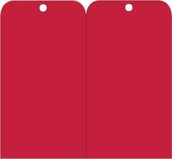 NMC - 3" High x 6" Long, Safety & Facility Blank Tag - 2 Sides, Red Unrippable Vinyl - USA Tool & Supply