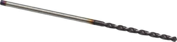 Guhring - 0.0433" 130° Powdered Metal Jobber Drill - FIREX Finish, Right Hand Cut, Parabolic Flute, Straight Shank, 1-7/16" OAL, Cone Relief Point - USA Tool & Supply
