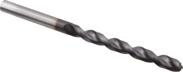 Guhring - 0.2598" 130° Powdered Metal Jobber Drill - FIREX Finish, Right Hand Cut, Parabolic Flute, Straight Shank, 101mm OAL, Cone Relief Point - USA Tool & Supply