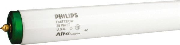 Fluorescent Tubular Lamp: 55 Watts, T12, Single Pin Base 4,100 ° K Color Temp, 2,950 Lumens, 62 CRI, 9,000 hr Avg Life