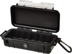 Pelican Products, Inc. - 3-7/8" Wide x 3-7/8" Deep x 2-7/16" High, Clamshell Hard Case - Black, Polycarbonate - USA Tool & Supply