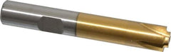 Interstate - 1/32" Radius, 3/8" Mill Diam, 4 Flute High Speed Steel Corner Rounding End Mill - Single End, TiN Finish, 2-1/2" OAL, 3/8" Shank Diam - USA Tool & Supply