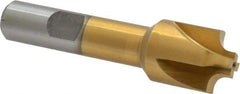 Interstate - 5/32" Radius, 3/4" Mill Diam, 4 Flute High Speed Steel Corner Rounding End Mill - Single End, TiN Finish, 3" OAL, 1/2" Shank Diam - USA Tool & Supply