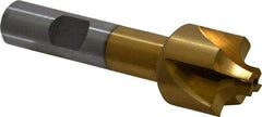 Interstate - 3/16" Radius, 7/8" Mill Diam, 4 Flute High Speed Steel Corner Rounding End Mill - Single End, TiN Finish, 3" OAL, 1/2" Shank Diam - USA Tool & Supply