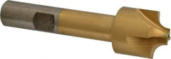 Interstate - 7/32" Radius, 7/8" Mill Diam, 4 Flute High Speed Steel Corner Rounding End Mill - Single End, TiN Finish, 3-1/4" OAL, 1/2" Shank Diam - USA Tool & Supply