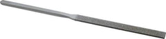 Strauss - 8-1/2" OAL Coarse Equalling Needle Diamond File - 7/16" Wide x 7/64" Thick, 4-3/8 LOC, 181 Grit - USA Tool & Supply