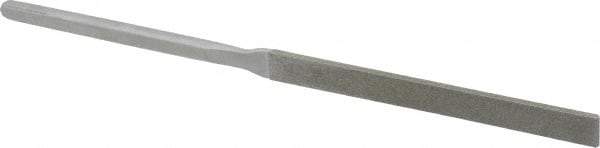 Strauss - 8-1/2" OAL Fine Equalling Needle Diamond File - 7/16" Wide x 7/64" Thick, 4-3/8 LOC, 91 Grit - USA Tool & Supply