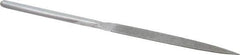 Strauss - 8-1/2" OAL Fine Half Round Needle Diamond File - 1/2" Wide x 5/32" Thick, 4-3/8 LOC, 91 Grit - USA Tool & Supply