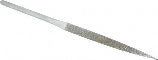 Strauss - 8-1/2" OAL Coarse Three Square Needle Diamond File - 3/8" Wide x 3/8" Thick, 4-3/8 LOC, 181 Grit - USA Tool & Supply