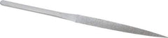 Strauss - 8-1/2" OAL Medium Three Square Needle Diamond File - 3/8" Wide x 3/8" Thick, 4-3/8 LOC, 126 Grit - USA Tool & Supply