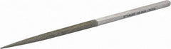 Strauss - 8-1/2" OAL Fine Square Needle Diamond File - 1/4" Wide x 1/4" Thick, 4-3/8 LOC, 91 Grit - USA Tool & Supply