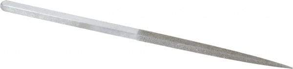 Strauss - 8-1/2" OAL Medium Square Needle Diamond File - 1/4" Wide x 1/4" Thick, 4-3/8 LOC, 126 Grit - USA Tool & Supply