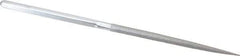 Strauss - 8-1/2" OAL Fine Round Needle Diamond File - 1/4" Wide x 1/4" Thick, 4-3/8 LOC, 91 Grit - USA Tool & Supply