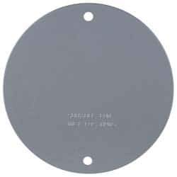 Cooper Crouse-Hinds - Electrical Outlet Box Aluminum Weatherproof Cover - Includes (2) Mounting Screw, (4) Closure Plugs, Gasket, Grounding Screw - USA Tool & Supply