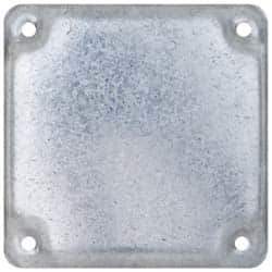 Cooper Crouse-Hinds - Electrical Outlet Box Steel Square Surface Cover - USA Tool & Supply