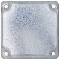 Cooper Crouse-Hinds - Electrical Outlet Box Steel Square Surface Cover - USA Tool & Supply