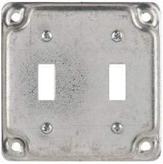 Cooper Crouse-Hinds - Electrical Outlet Box Steel Square Surface Cover - USA Tool & Supply