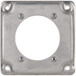 Cooper Crouse-Hinds - Electrical Outlet Box Steel Square Surface Cover - USA Tool & Supply