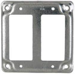 Cooper Crouse-Hinds - Electrical Outlet Box Steel Square Surface Cover - USA Tool & Supply