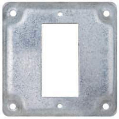 Cooper Crouse-Hinds - Electrical Outlet Box Steel Square Surface Cover - USA Tool & Supply