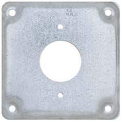 Cooper Crouse-Hinds - Electrical Outlet Box Steel Square Surface Cover - USA Tool & Supply