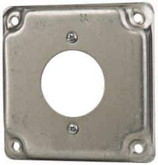 Cooper Crouse-Hinds - Electrical Outlet Box Steel Square Surface Cover - USA Tool & Supply
