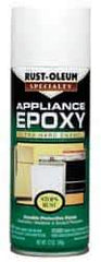 Rust-Oleum - White, Gloss, Appliance Epoxy Spray Paint - 7 Sq Ft per Can, 12 oz Container - USA Tool & Supply