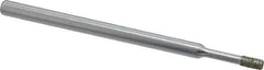 Strauss - 0.157" Head Thickness Diamond (Abrasive) Grinding Pin - 1/8" Shank Diam x 2" Shank Length, Medium Grade, 80 Grit - USA Tool & Supply