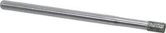 Strauss - 1/8" Head Diam x 0.197" Head Thickness Diamond (Abrasive) Grinding Pin - 1/8" Shank Diam x 2" Shank Length, Medium Grade, 80 Grit - USA Tool & Supply