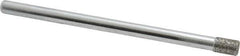 Strauss - 0.14" Head Diam x 0.197" Head Thickness Diamond (Abrasive) Grinding Pin - 1/8" Shank Diam x 2" Shank Length, Medium Grade, 80 Grit - USA Tool & Supply