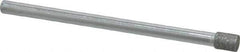 Strauss - 0.157" Head Diam x 0.197" Head Thickness Diamond (Abrasive) Grinding Pin - 1/8" Shank Diam x 2" Shank Length, (170 Mesh Grit) - USA Tool & Supply