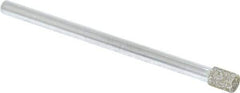 Strauss - 0.157" Head Diam x 0.197" Head Thickness Diamond (Abrasive) Grinding Pin - 1/8" Shank Diam x 2" Shank Length, Medium Grade, 80 Grit - USA Tool & Supply