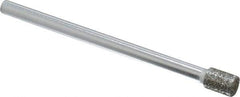 Strauss - 0.177" Head Diam x 1/4" Head Thickness Diamond (Abrasive) Grinding Pin - 1/8" Shank Diam x 2" Shank Length, Medium Grade, 80 Grit - USA Tool & Supply