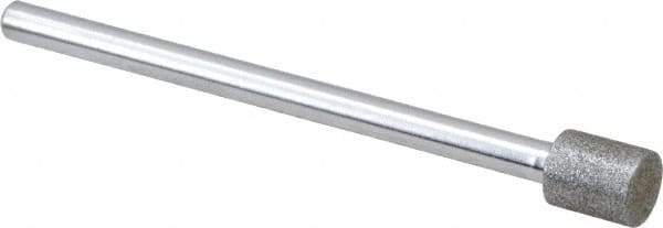 Strauss - 1/4" Head Diam x 0.276" Head Thickness Diamond (Abrasive) Grinding Pin - 1/8" Shank Diam x 2" Shank Length, (170 Mesh Grit) - USA Tool & Supply