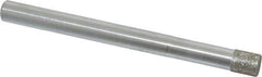 Strauss - 1/4" Head Diam x 0.276" Head Thickness Diamond (Abrasive) Grinding Pin - 1/4" Shank Diam x 3" Shank Length, Medium Grade, 80 Grit - USA Tool & Supply