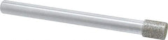 Strauss - 0.315" Head Diam x 3/8" Head Thickness Diamond (Abrasive) Grinding Pin - 1/4" Shank Diam x 3" Shank Length, Medium Grade, 80 Grit - USA Tool & Supply
