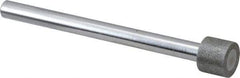 Strauss - 1/2" Head Diam x 0.394" Head Thickness Diamond (Abrasive) Grinding Pin - 1/4" Shank Diam x 3-1/2" Shank Length, (170 Mesh Grit) - USA Tool & Supply