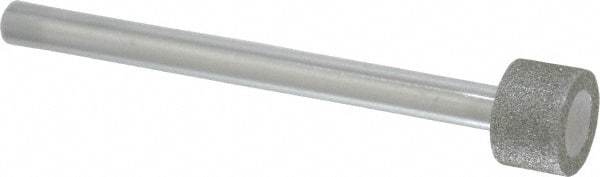Strauss - 0.591" Head Diam x 0.394" Head Thickness Diamond (Abrasive) Grinding Pin - 1/4" Shank Diam x 3-1/2" Shank Length, (170 Mesh Grit) - USA Tool & Supply