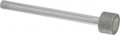 Strauss - 0.591" Head Diam x 0.394" Head Thickness Diamond (Abrasive) Grinding Pin - 1/4" Shank Diam x 3-1/2" Shank Length, (170 Mesh Grit) - USA Tool & Supply