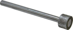 Strauss - 0.591" Head Diam x 0.394" Head Thickness Diamond (Abrasive) Grinding Pin - 1/4" Shank Diam x 3-1/2" Shank Length, Medium Grade, 80 Grit - USA Tool & Supply