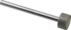 Strauss - 3/4" Head Diam x 0.394" Head Thickness Diamond (Abrasive) Grinding Pin - 1/4" Shank Diam x 3-1/2" Shank Length, (170 Mesh Grit) - USA Tool & Supply