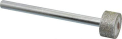Strauss - 3/4" Head Diam x 0.394" Head Thickness Diamond (Abrasive) Grinding Pin - 1/4" Shank Diam x 3-1/2" Shank Length, Medium Grade, 80 Grit - USA Tool & Supply