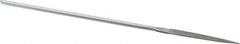 Strauss - 5-1/2" OAL Fine Half Round Needle Diamond File - 11/64" Wide x 1/16" Thick, 1-5/8 LOC, 91 Grit - USA Tool & Supply