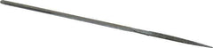 Strauss - 5-1/2" OAL Medium Half Round Needle Diamond File - 11/64" Wide x 1/16" Thick, 1-5/8 LOC, 126 Grit - USA Tool & Supply