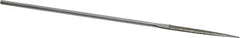 Strauss - 5-1/2" OAL Medium Point Needle Diamond File - 5/32" Wide x 1/16" Thick, 1-5/8 LOC, 126 Grit - USA Tool & Supply