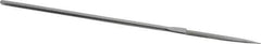 Strauss - 5-1/2" OAL Fine Barrette Needle Diamond File - 5/32" Wide x 1/16" Thick, 1-5/8 LOC, 91 Grit - USA Tool & Supply